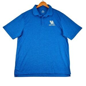 Kentucky Wildcats Top Of The World Polo Shirt Men's L Blue Short Sleeve Pullover